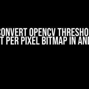 How to Convert OpenCV Threshold into a One Bit per Pixel Bitmap in Android?