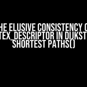 The Elusive Consistency of Vertex_Descriptor in Dijkstra’s Shortest Paths()