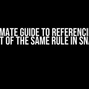 The Ultimate Guide to Referencing Input in Output of the Same Rule in Snakemake